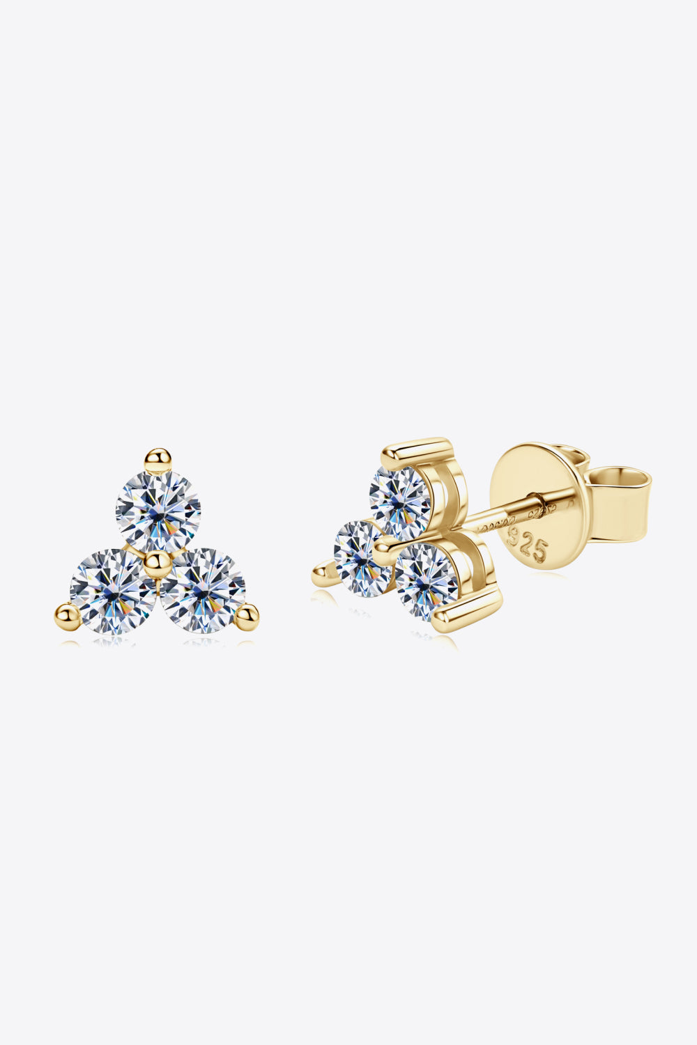 Sparkala™ Platinum-Plated 925 Sterling Silver Stud Earrings
