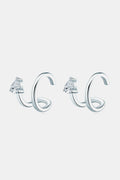 Sparkala™ Platinum-Plated 925 Sterling Silver Cuff Earrings