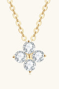 Sparkala™ Four Leaf Clover Pendant Necklace (Platinum-Plated Fine Silver)