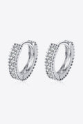 Pure Sterling Silver Inlaid Sparkala™ Huggie Earrings