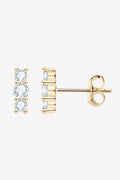 Heartbeat Rhythm 925 Sterling Silver Sparkala™ Stud Earrings (Platinum-Plated Fine Silver)