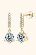2 Carat Sparkala™ Platinum-Plated 925 Sterling Silver Drop Earrings