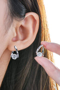 2 Carat Sparkala™ Platinum-Plated 925 Sterling Silver Heart Earrings