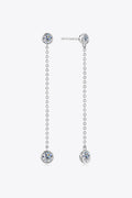 Adored Sparkala™ Chain Earrings (Platinum-Plated Fine Silver)