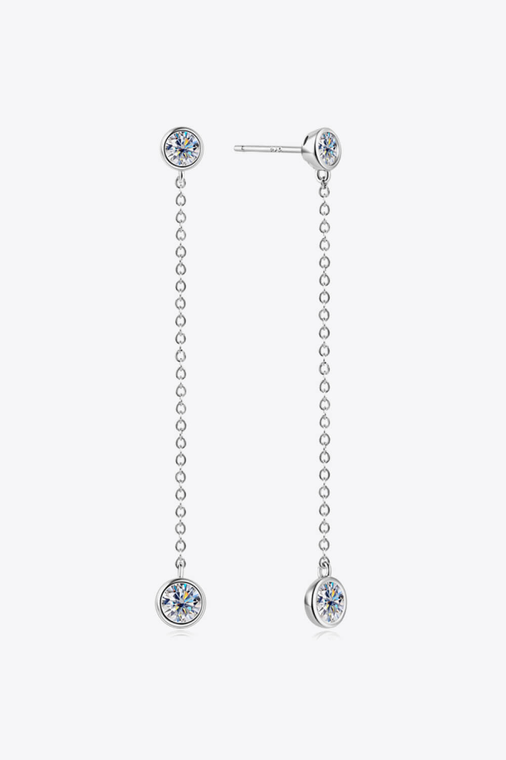 Adored Sparkala™ Chain Earrings (Platinum-Plated Fine Silver)