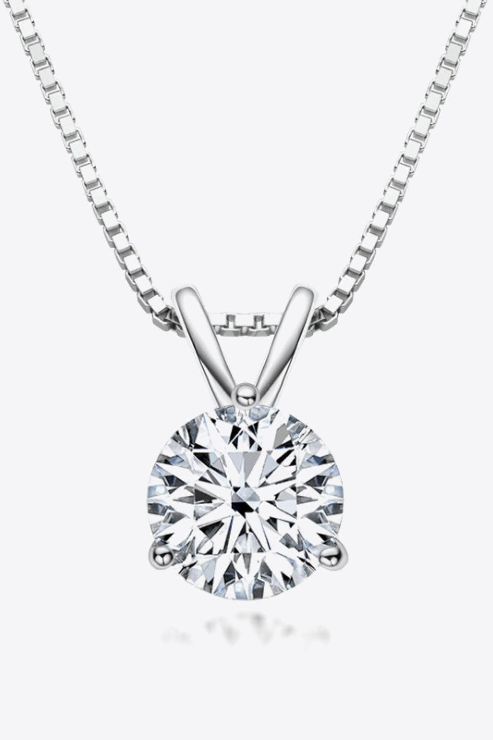 Adored Show Off 1 Carat Sparkala™ Pendant Necklace (Platinum-Plated Fine Silver)
