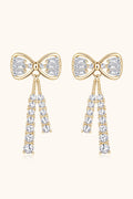 1.12 Carat Sparkala™ Platinum-Plated 925 Sterling Silver Bow Earrings