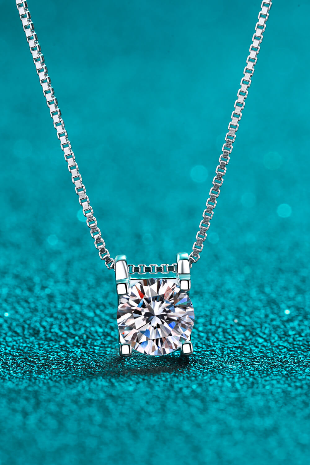 1 Carat Sparkala™ Rhodium-Plated Pure Sterling Silver Chain Necklace