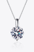 Minimalist Rhodium-Plated Pure Sterling Silver Sparkala™ Pendant Necklace