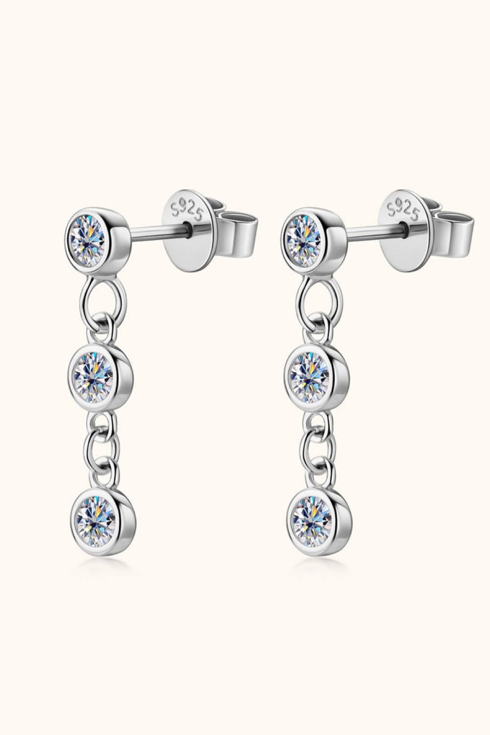 Sparkala™ Platinum-Plated 925 Sterling Silver Drop Earrings