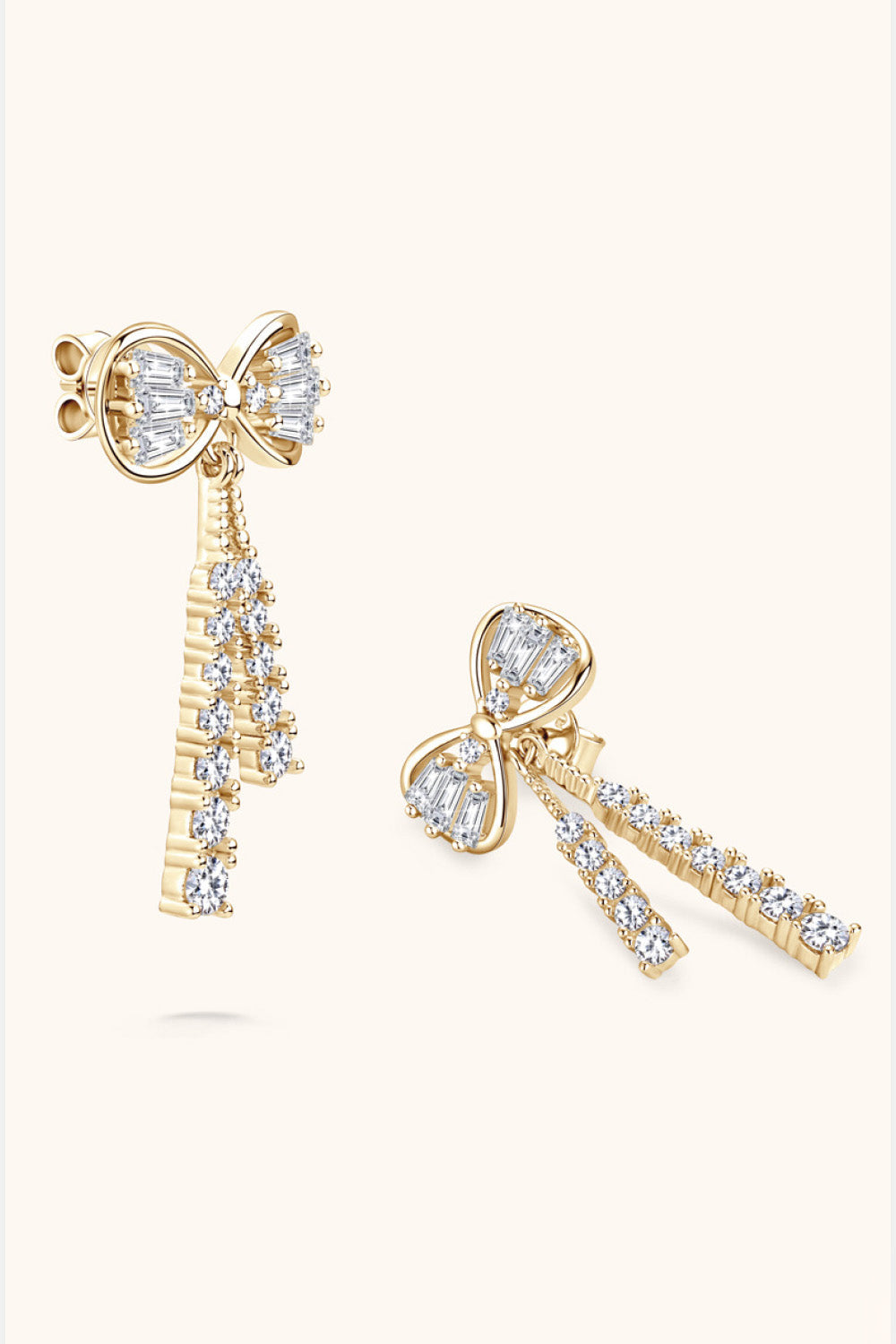 1.12 Carat Sparkala™ Platinum-Plated 925 Sterling Silver Bow Earrings
