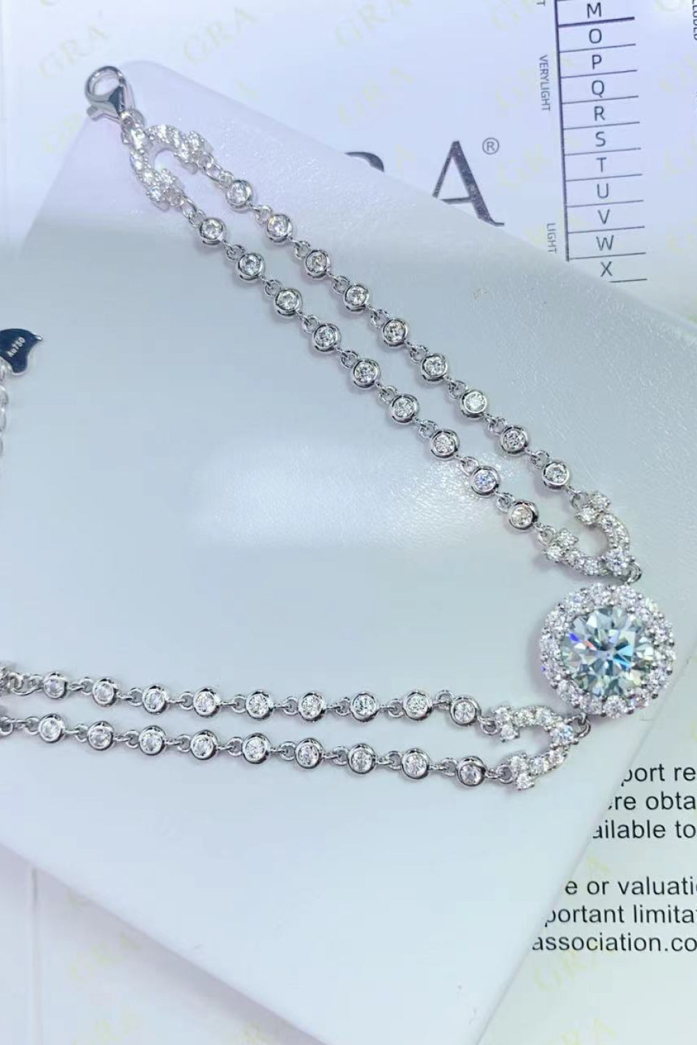 2 Carat Sparkala™ Double-Layered Bracelet (Platinum-Plated Fine Silver)