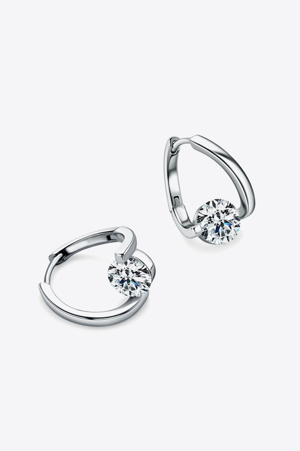 2 Carat Sparkala™ Platinum-Plated 925 Sterling Silver Heart Earrings