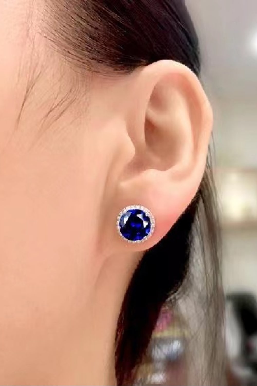 Contrast 2 Carat Sparkala™ Platinum-Plated Stud Earrings