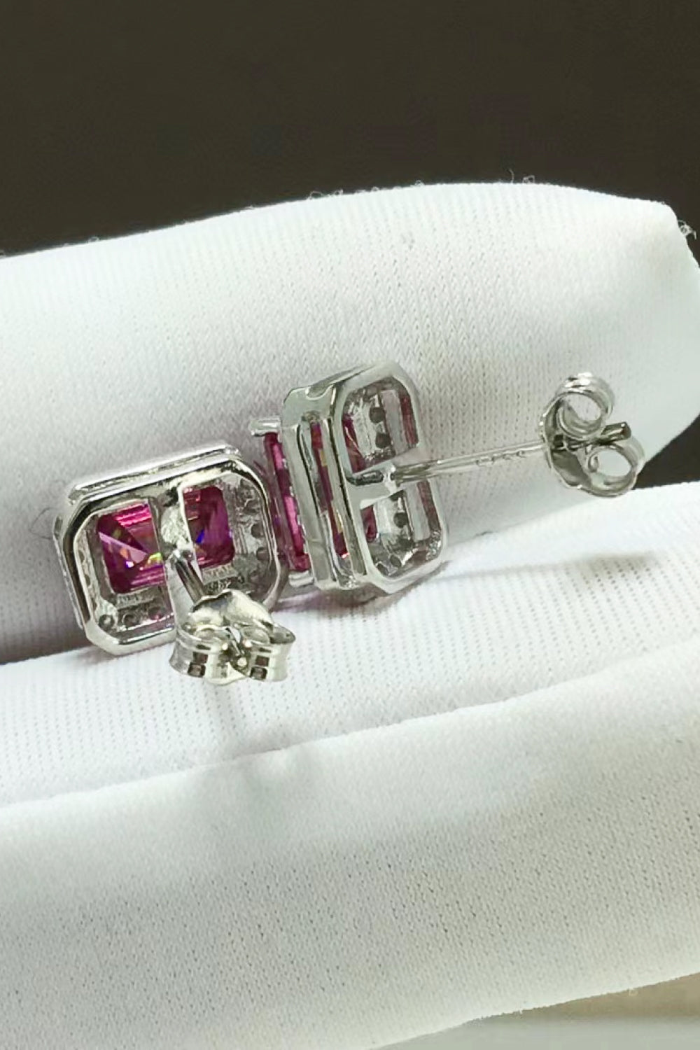 Shiny and Elegant 2 Carat Sparkala™ Stud Earrings (Platinum-Plated Fine Silver)