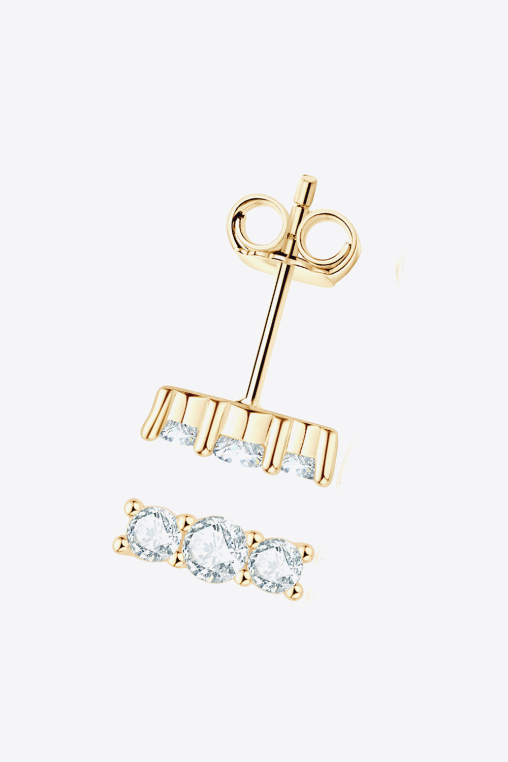 Heartbeat Rhythm 925 Sterling Silver Sparkala™ Stud Earrings (Platinum-Plated Fine Silver)