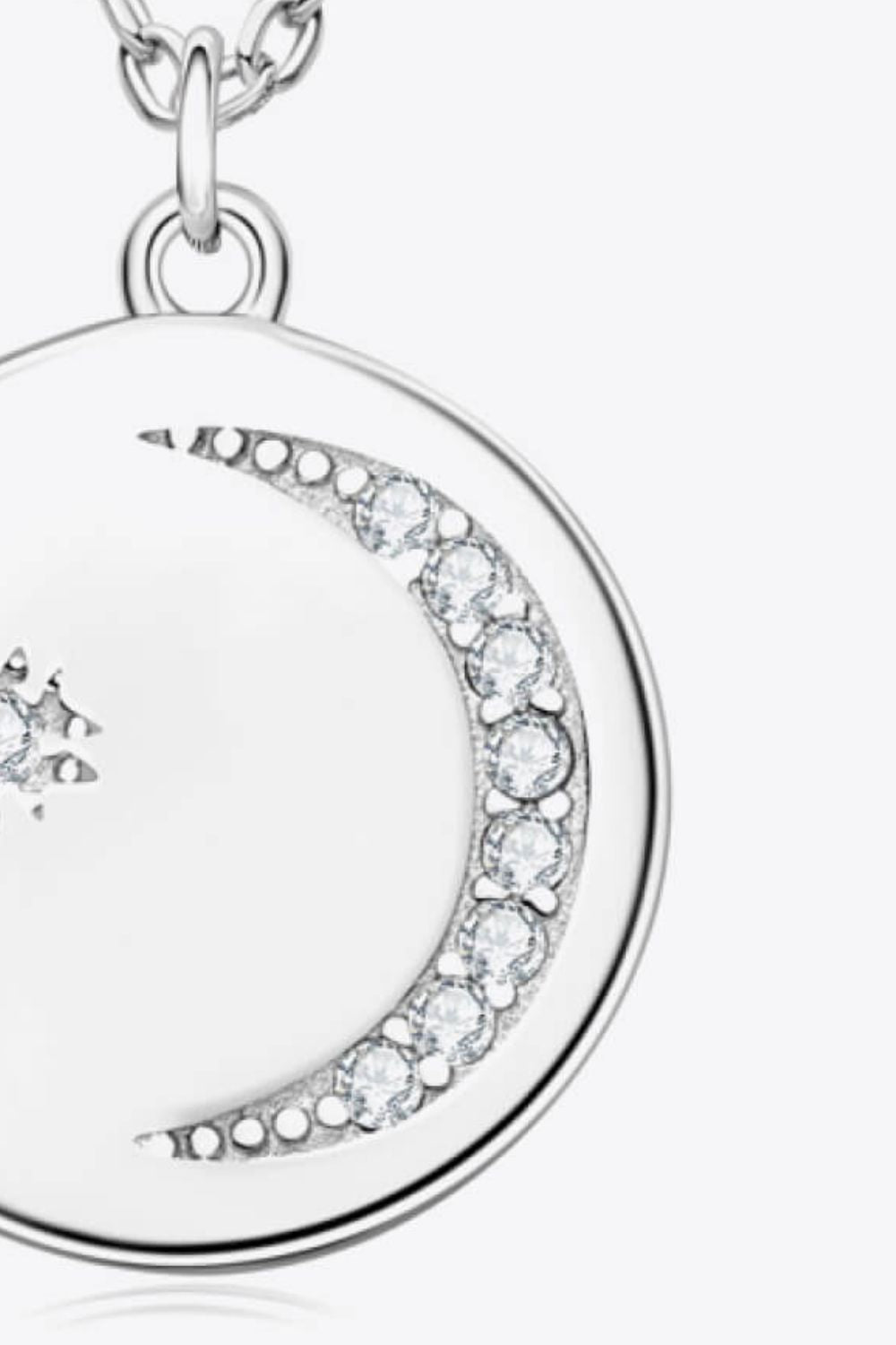 Sparkala™ Round Pendant Necklace (Platinum-Plated Fine Silver)