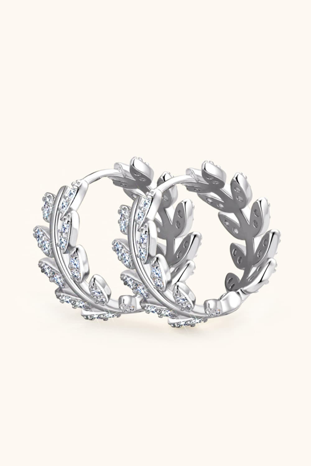 Sparkala™ Leaf Platinum-Plated 925 Sterling Silver Earrings