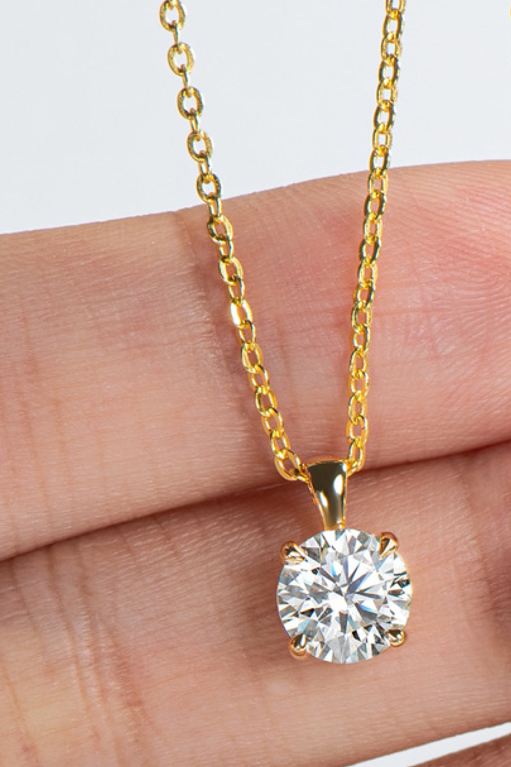 1 Carat Sparkala™ Chain-Link Necklace (Platinum-Plated Fine Silver)
