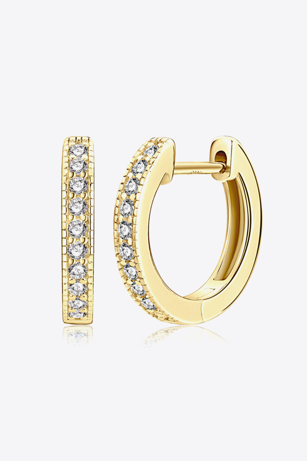 Inlaid Sparkala™ Hoop Earrings (Platinum-Plated Fine Silver)