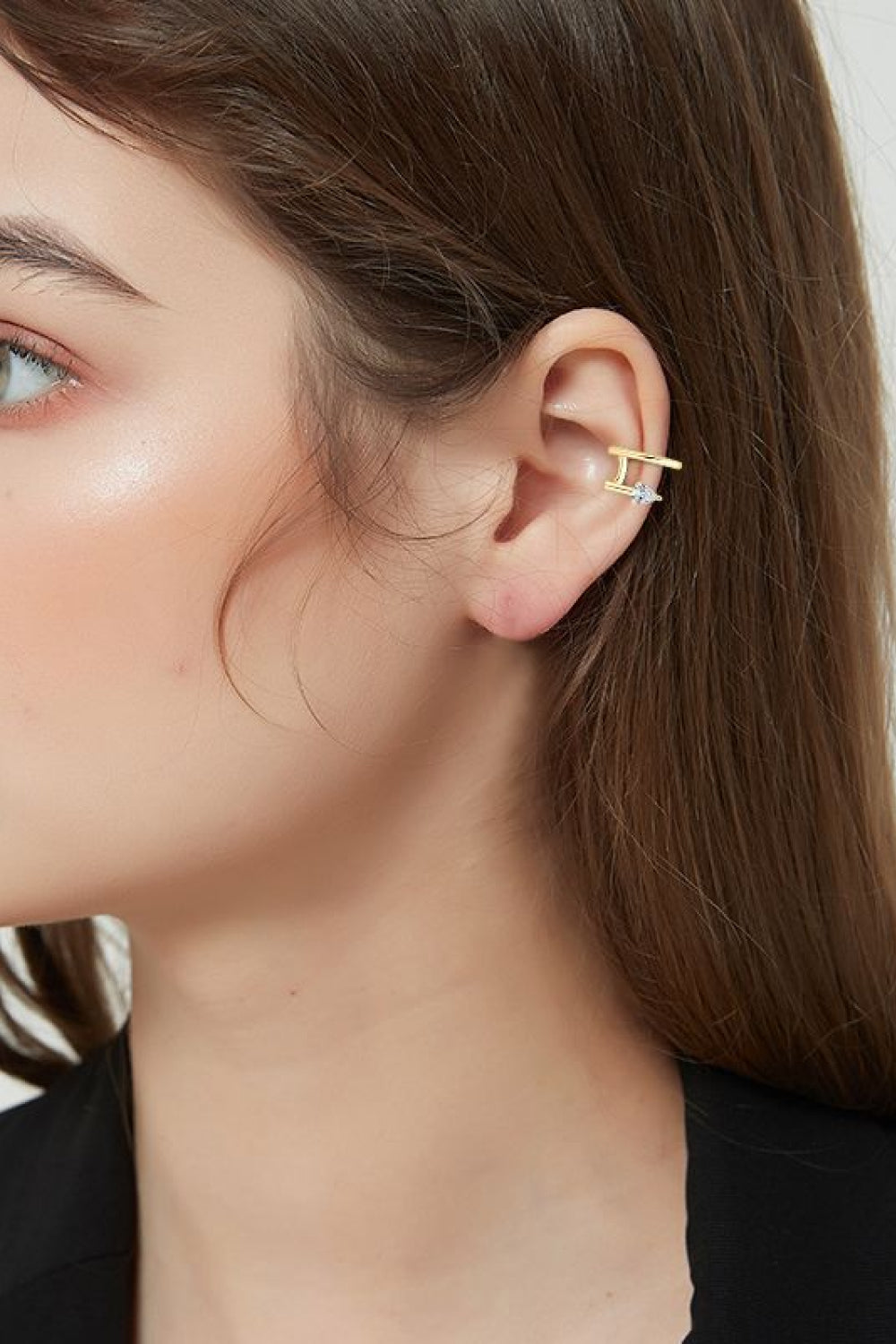 Sparkala™ Platinum-Plated 925 Sterling Silver Cuff Earrings