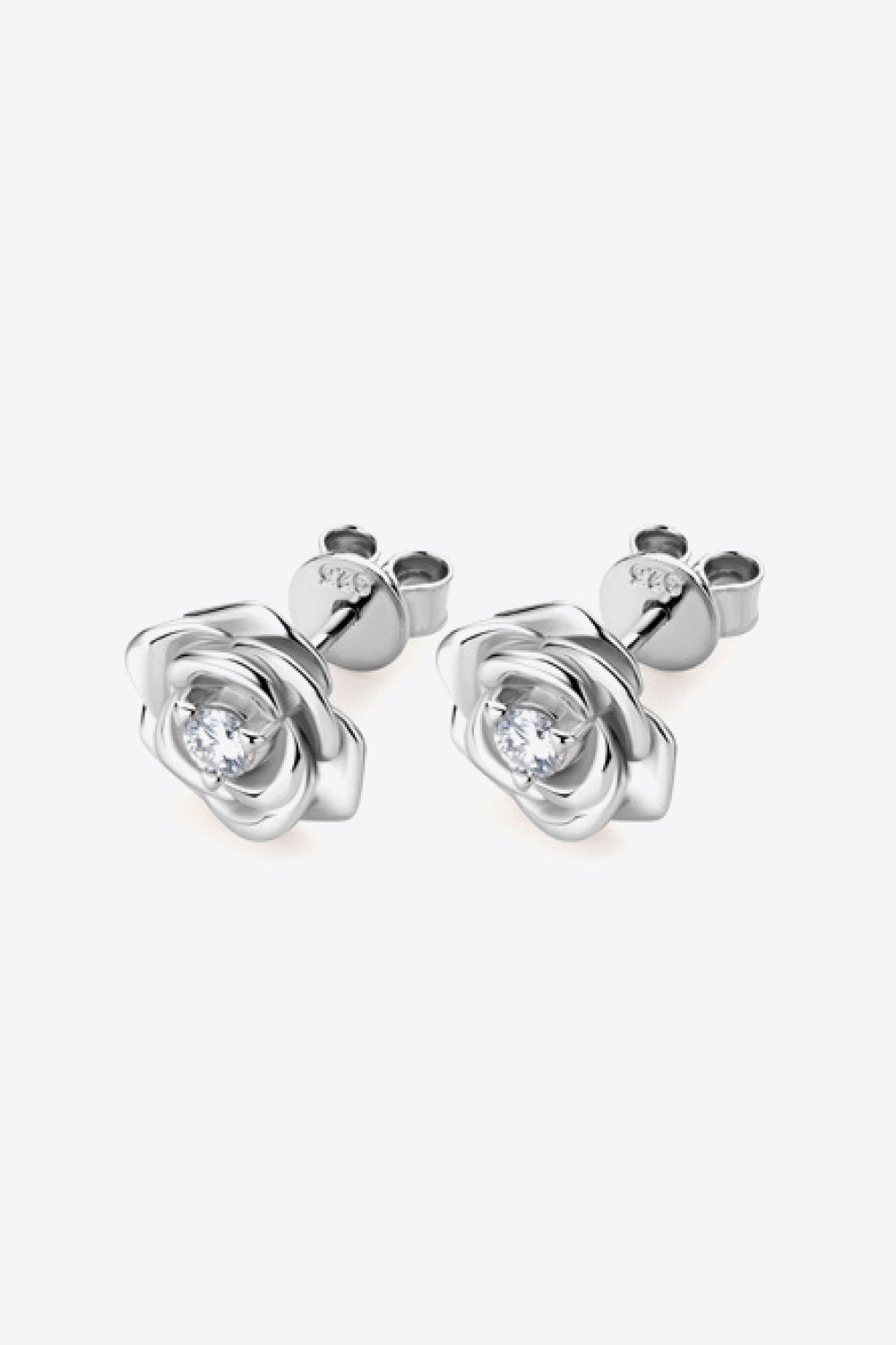 Adored Sparkala™ Flower 925 Sterling Silver Earrings (Platinum-Plated Fine Silver)