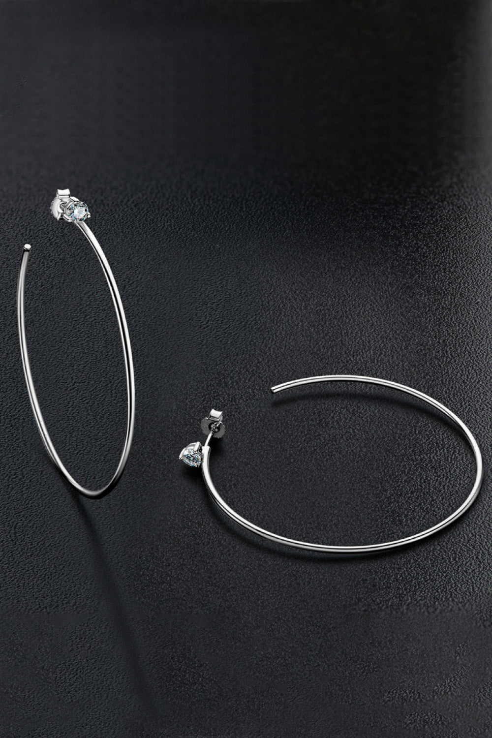 Adored 925 Sterling Silver Sparkala™ Hoop Earrings (Platinum-Plated Fine Silver)