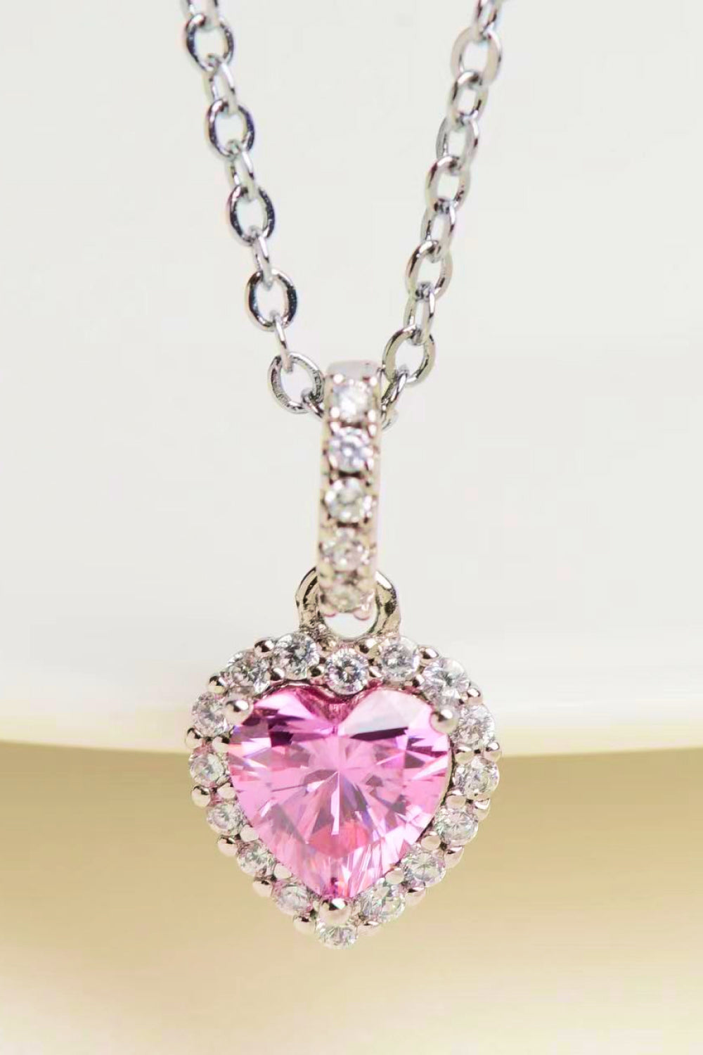 1 Carat Sparkala™ Heart Pendant Necklace (Platinum-Plated Fine Silver)