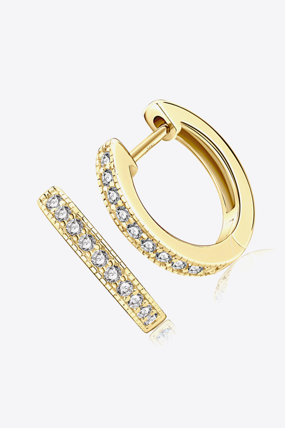 Inlaid Sparkala™ Hoop Earrings (Platinum-Plated Fine Silver)