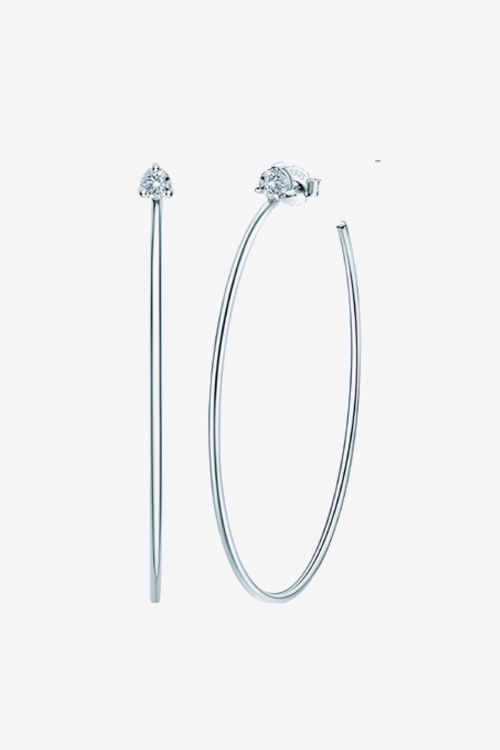 Adored 925 Sterling Silver Sparkala™ Hoop Earrings (Platinum-Plated Fine Silver)