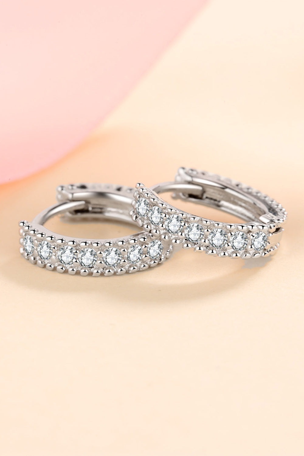 Pure Sterling Silver Inlaid Sparkala™ Huggie Earrings