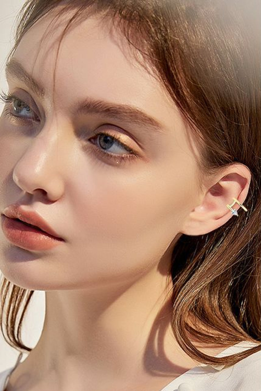Sparkala™ Platinum-Plated 925 Sterling Silver Cuff Earrings