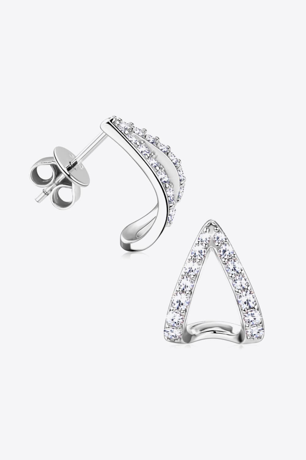 Sparkala™ Minimalist Platinum-Plated 925 Sterling Silver Earrings