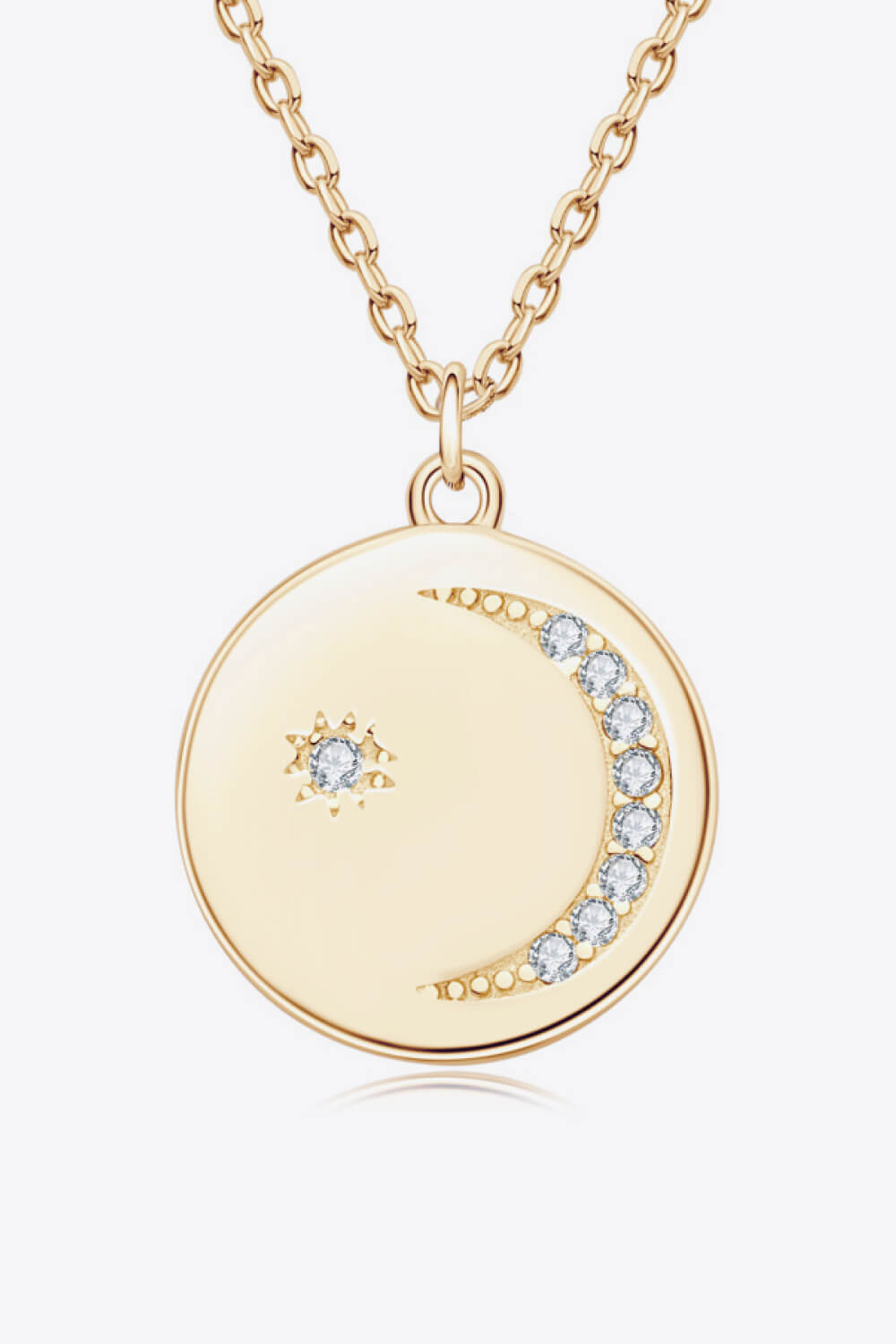 Sparkala™ Round Pendant Necklace (Platinum-Plated Fine Silver)