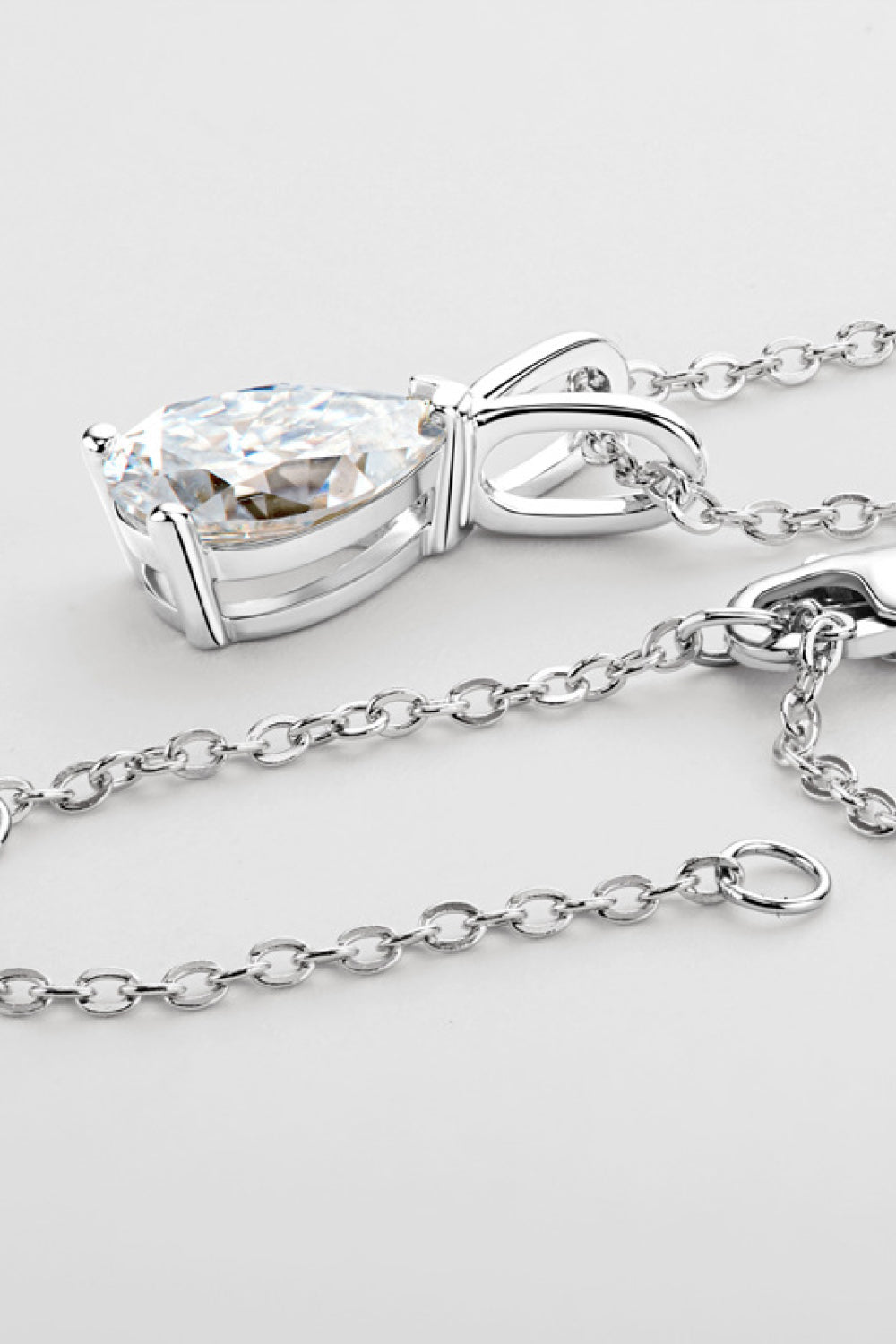 1.5 Carat Sparkala™ Pendant 925 Sterling Silver Necklace (Platinum-Plated Fine Silver)