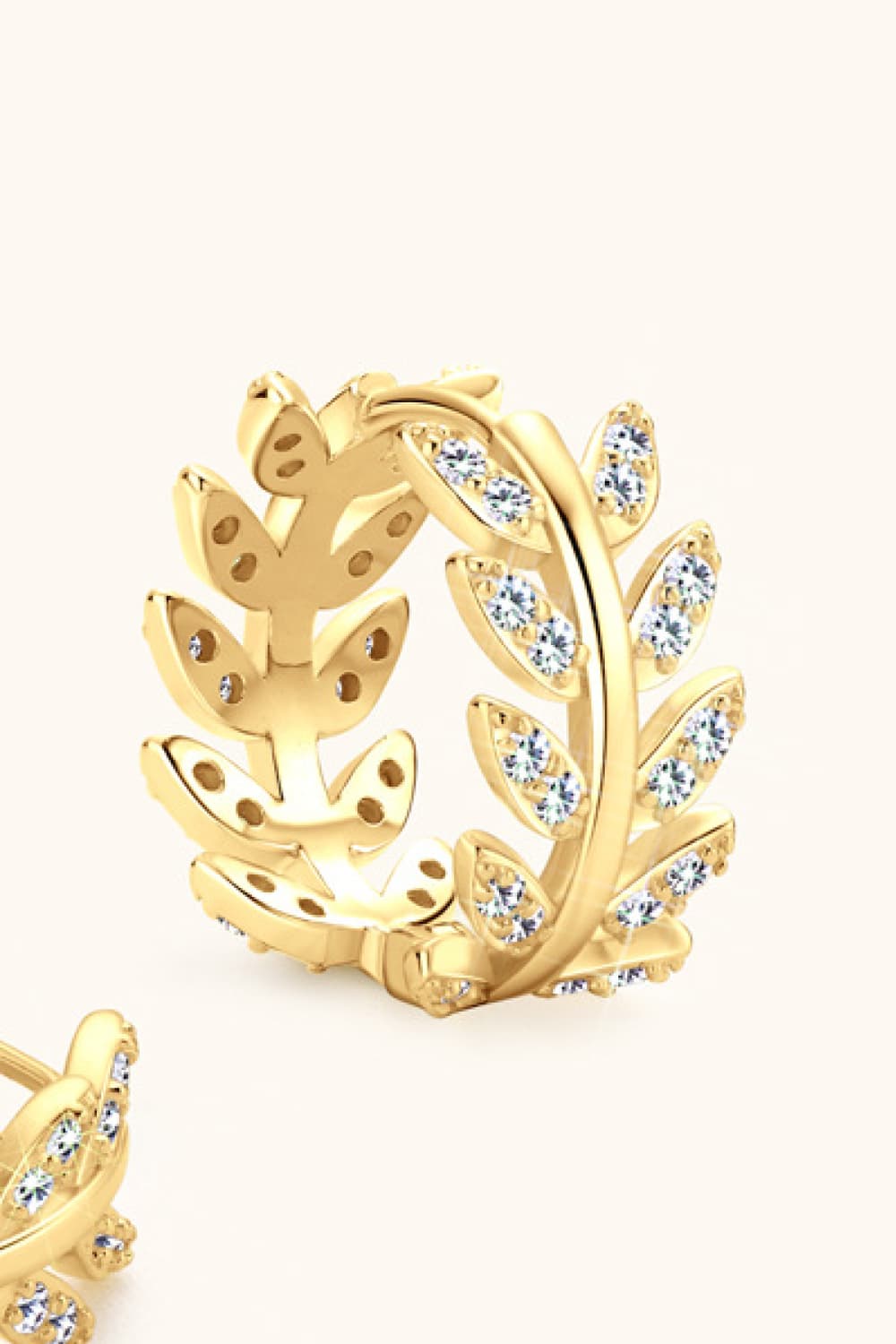 Sparkala™ Leaf Platinum-Plated 925 Sterling Silver Earrings