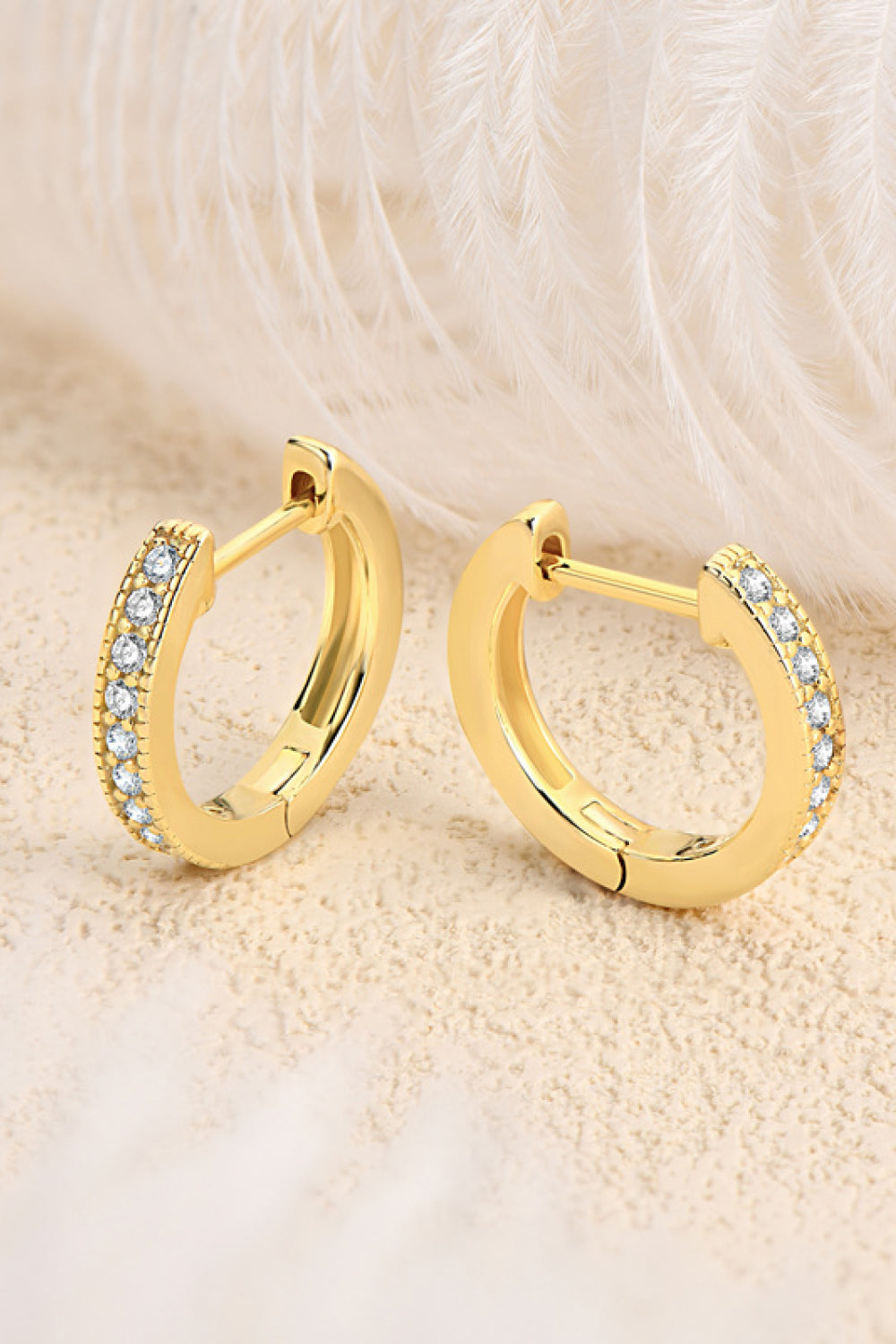 Inlaid Sparkala™ Hoop Earrings (Platinum-Plated Fine Silver)