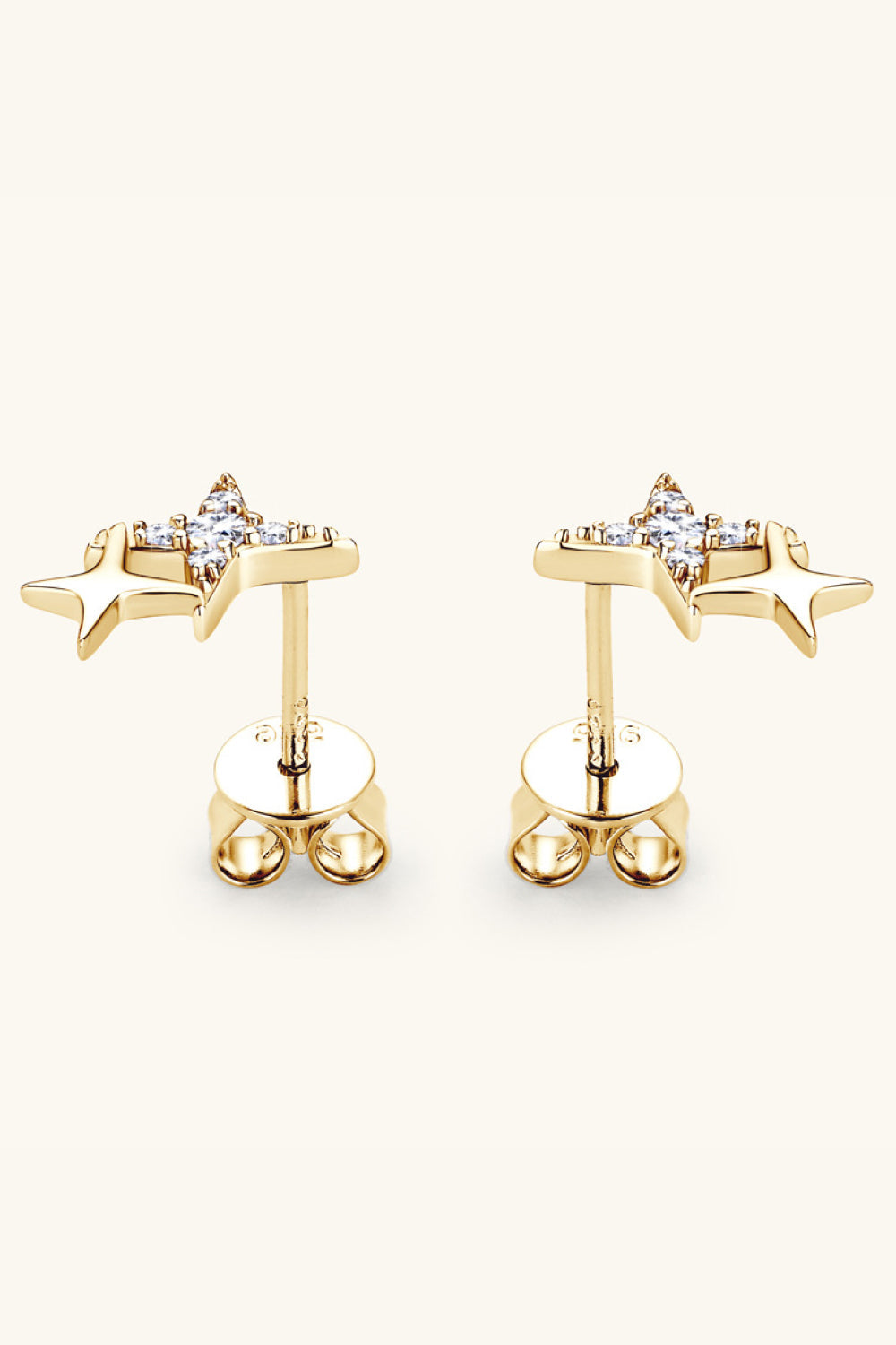 Sparkala™ Platinum-Plated 925 Sterling Silver Star Shape Earrings