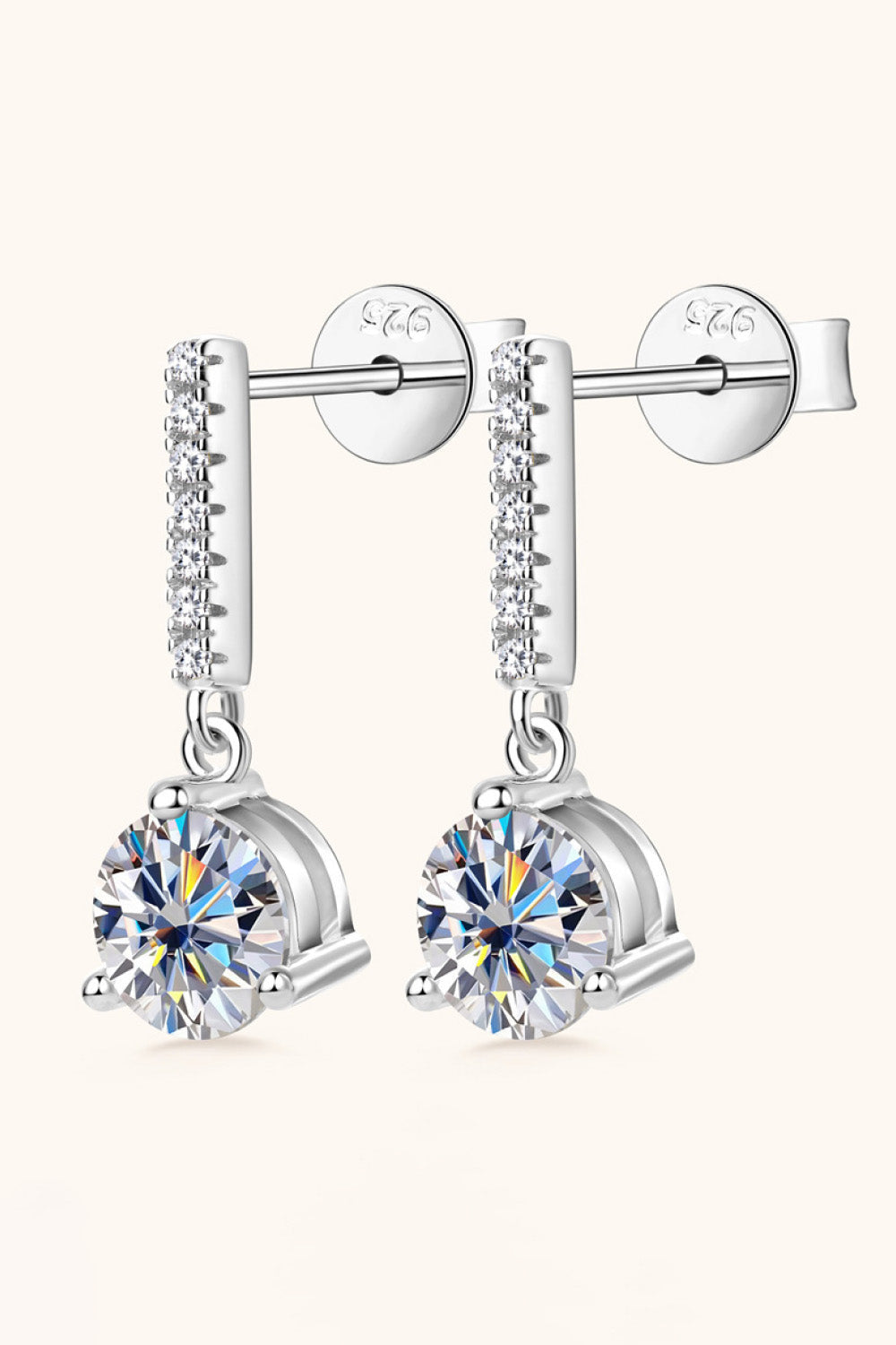 2 Carat Sparkala™ Platinum-Plated 925 Sterling Silver Drop Earrings
