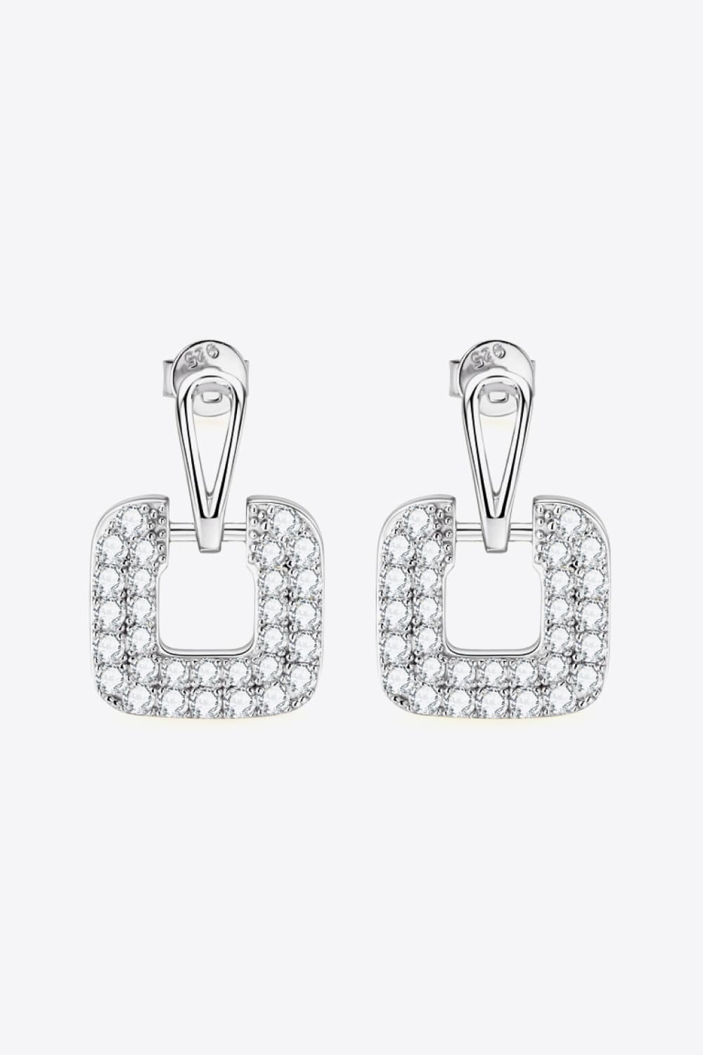 1.68 Carat Sparkala™ Platinum-Plated 925 Sterling Silver Drop Earrings