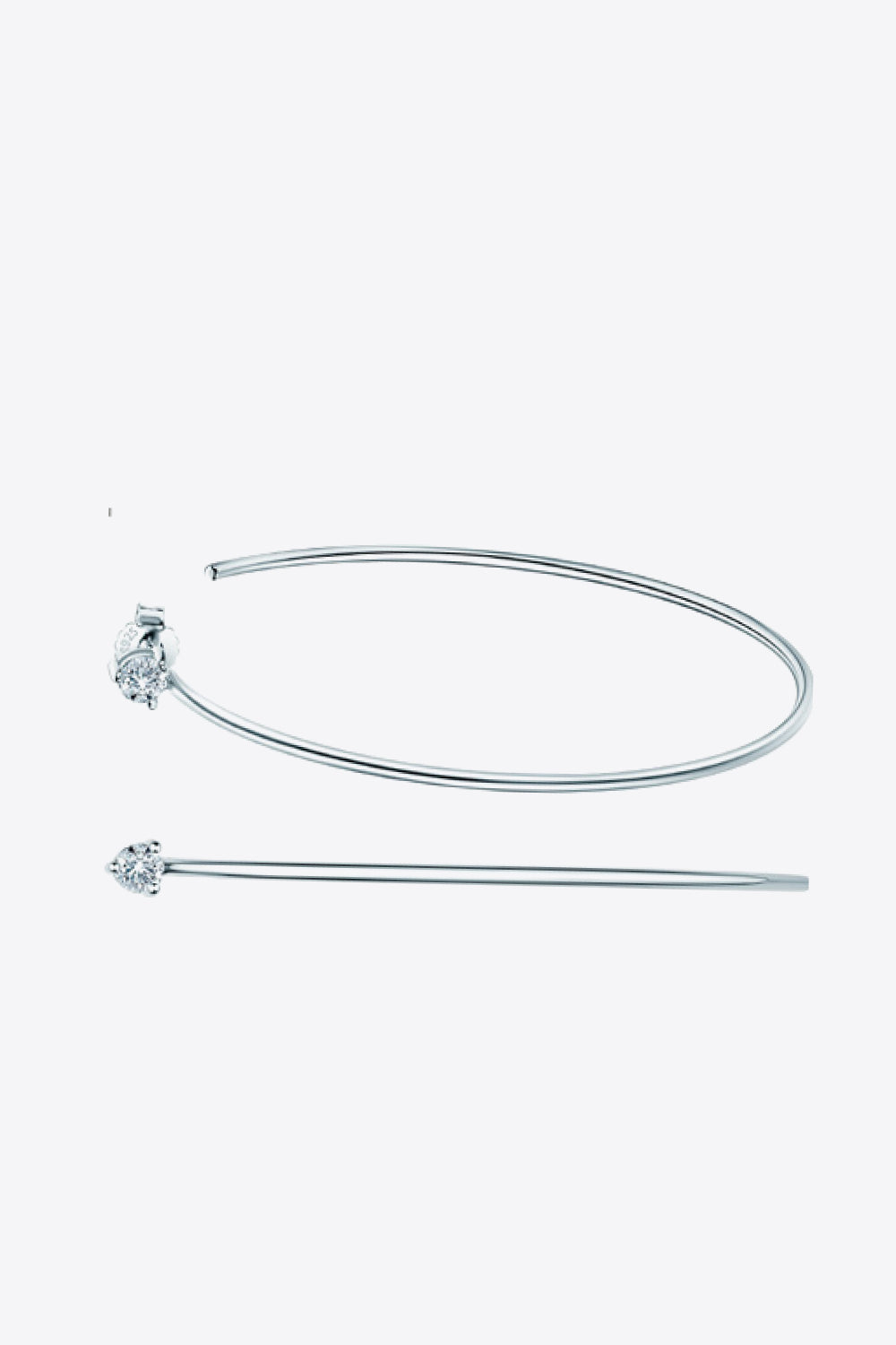 Adored 925 Sterling Silver Sparkala™ Hoop Earrings (Platinum-Plated Fine Silver)
