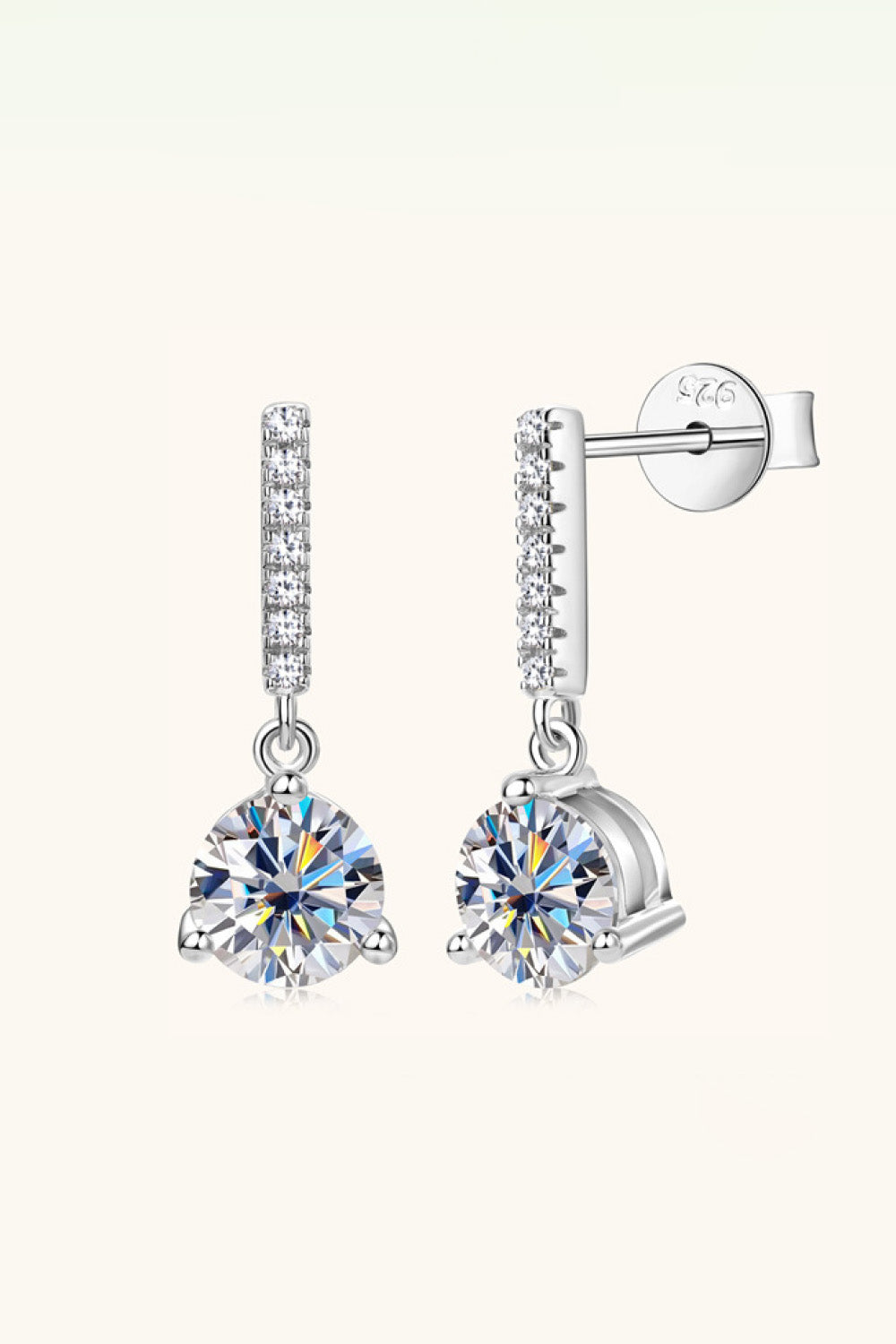 2 Carat Sparkala™ Platinum-Plated 925 Sterling Silver Drop Earrings