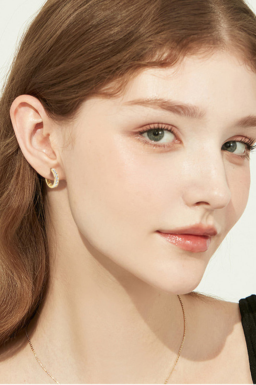 Sparkala™ Platinum-Plated 925 Sterling Silver Huggie Earrings