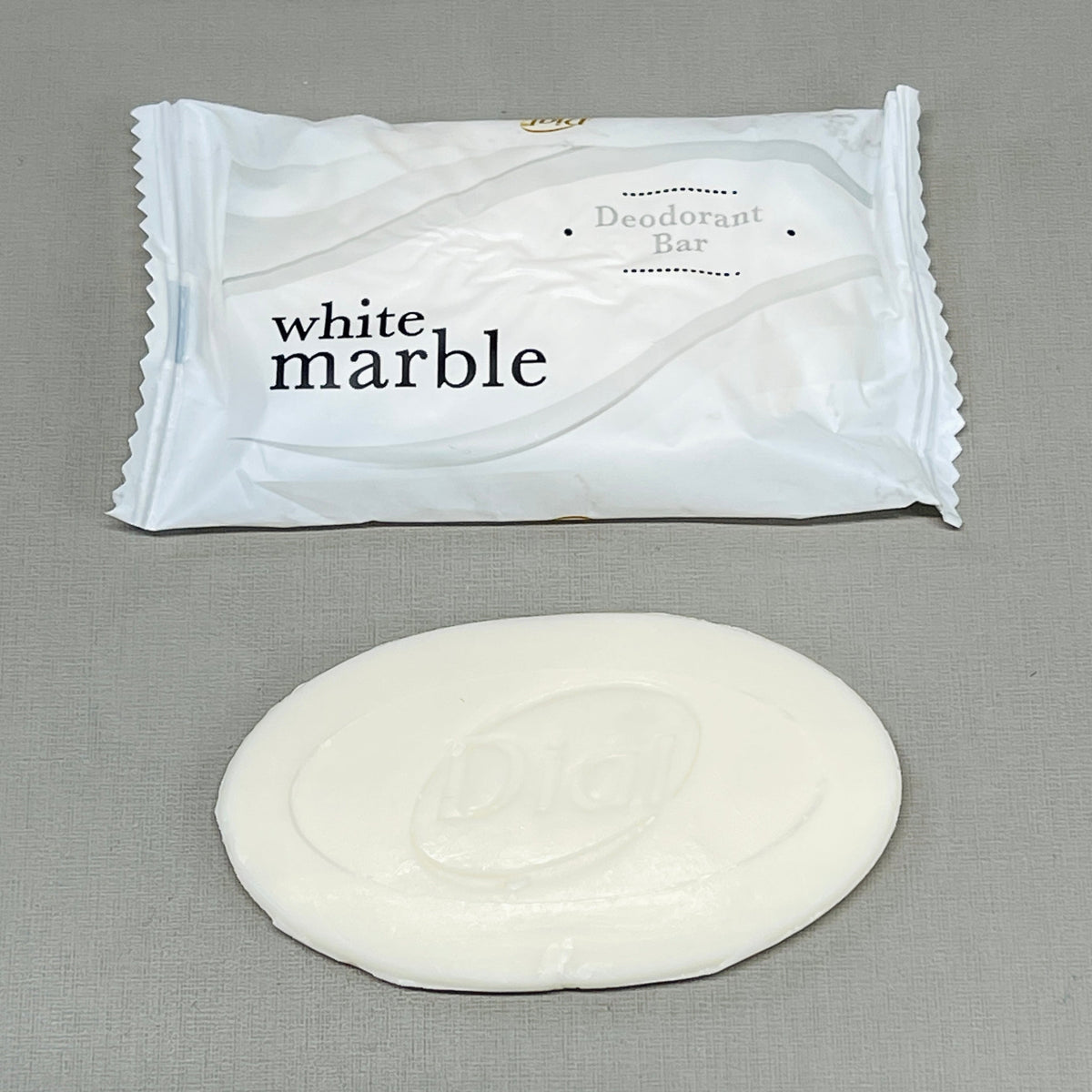 DIAL Box of 500 Deodorant White Marble Bar Soaps 1.5 oz (25.3 LBS) DW00194A