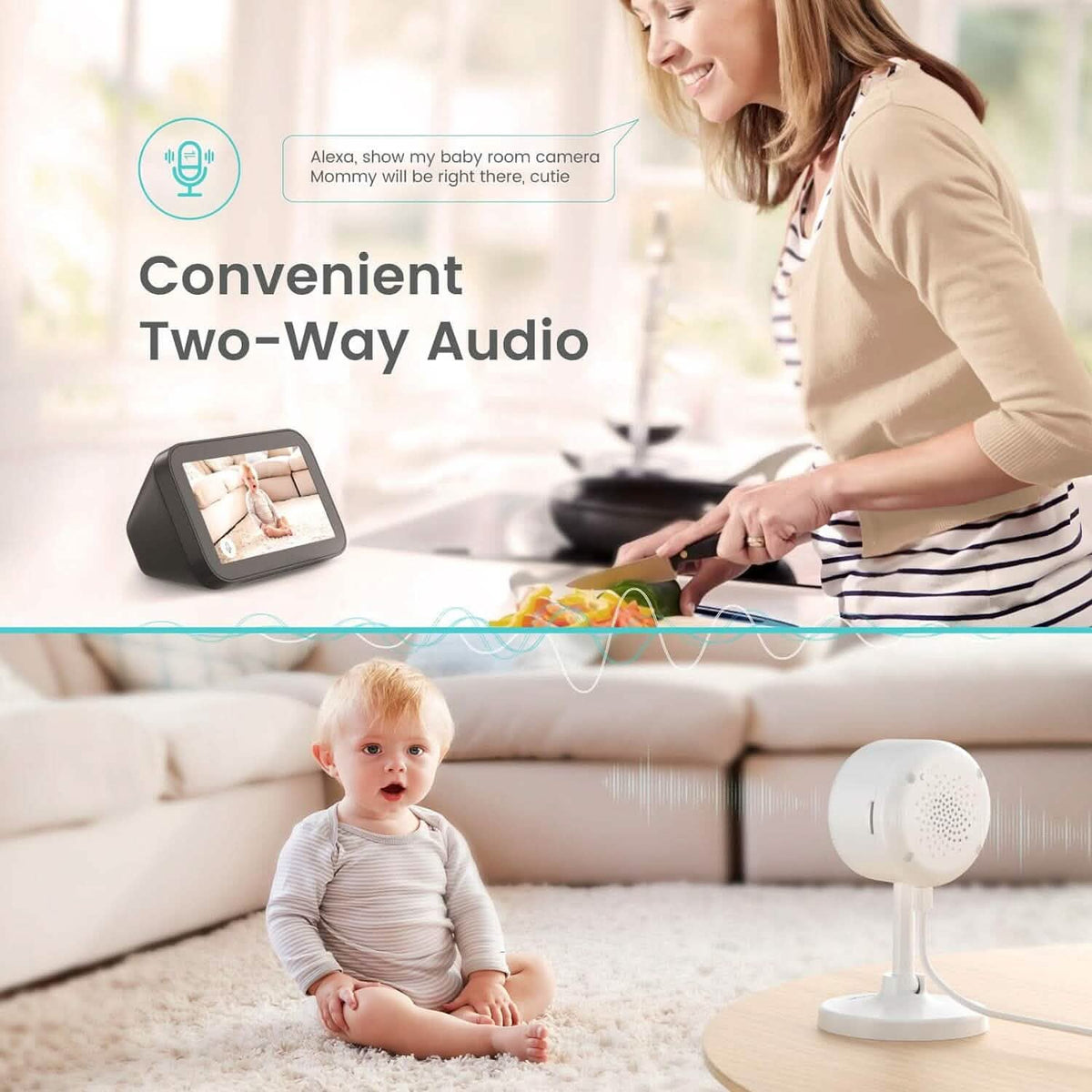 Indoor Camera, Cameras for Home Security with Night Vision  (Refurbished)