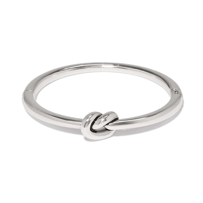 Silver Interlok Single Knot Hinged Bangle