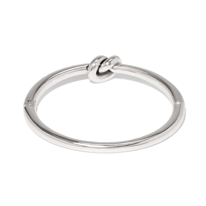 Silver Interlok Single Knot Hinged Bangle