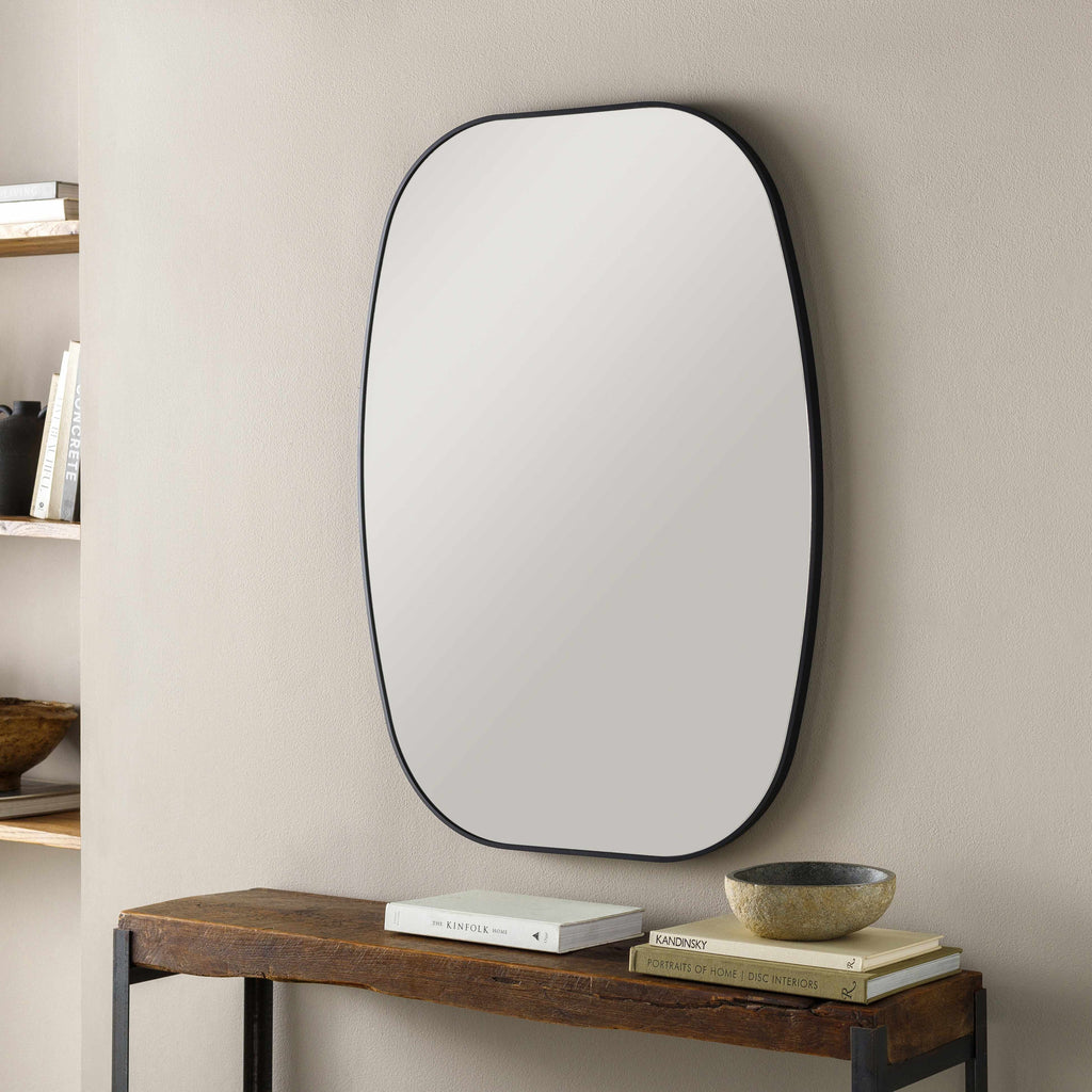 Kopparberg Black Gold Frame Round Mirror