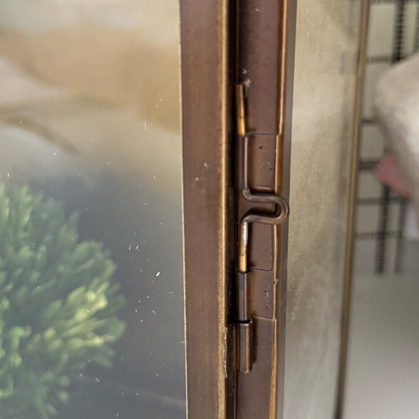 Rustic Bronze Tempered Glass Lanterns, Set of Three