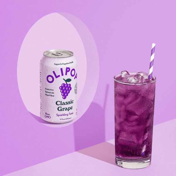 OLIPOP Prebiotic Soda, Classic Grape
